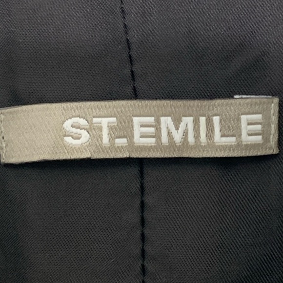 St. Emile Floral Print Cotton Blazer Jacket Blue Brown Size 8 - Picture 13 of 15